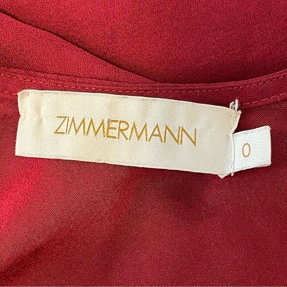 ZIMMERMANN Crossover gathered crepe blouse - Picture 5 of 8